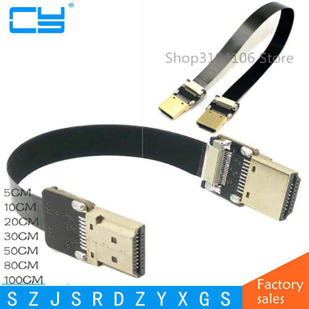 FPV HDMI-compatibleMale HDMI  HDTV FPC ÷ ̺ Multicopter װ  0.1m/0.2m/0.5m/0.8m/1m  